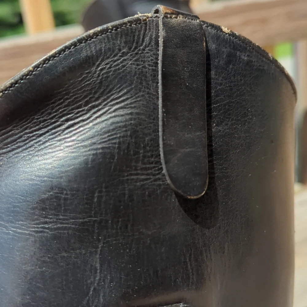 Vintage 1980's English Equestrian Handmade Genuine Leather Riding Boots USA